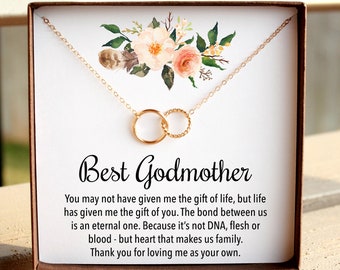 Godmother Gift, Godparent Gift For Women, God Mother Gift, Birthday Gift, Mothers Day Gift, Godmother Necklace, Valentines Day, Christmas