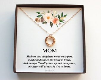 Mom Jewelry Mother Necklace, Mom Christmas Gift For Women, Infinity Necklace, Mom Gift From Daughter, Mom Gift From Son, Mother Of The Bride