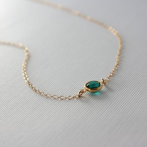 Emerald Necklace, May Birthstone Necklace, May Birthday Gift For Her, Anniversary Gift For Women, Birthday Gift Ideas, Christmas Gifts Ideas