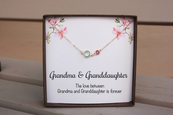 Grandmother Granddaughter Necklace, Grandma Gift, Granddaughter