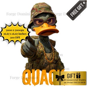 Funny Duck Hunter PNG | Military Duck Design | Hunting Humor, duck call graphic, hunting shirt art, funny camo design, duck hunter turkey