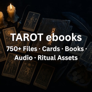 Lot de tarots : plus de 750 fichiers numériques (240 ebooks) livres, audio et objets rituels Fabrication de sorts Sort grimoire, Livre des ombres Sorts de sorcellerie