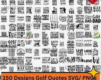 Paquete SVG de frases de golf / Frases divertidas de golf, Cricut y sublimación (descarga digital)