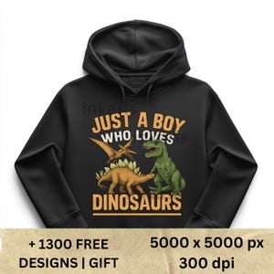 Just a Boy Who Loves Dinosaurs PNG | Cute Dino Clipart for Sublimation | Funny Sublimation Design | Kids Shirt Design | Instant
