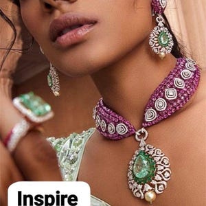Designer kundan fusion set with earrings,statement necklace,fusion necklace,Indian jewelry,bridal jewelry,partywear jewelry,wedding jewelry