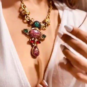 Sabyasachi inspired Moissanite Polki Doublet stone Cross pendant set with earrings,statement fusion Indian Pakistani Bridal Bridesmaid set