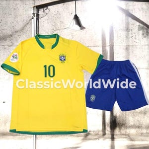 Brazil 2006 Kids Kit Ronaldinho | Brazil Ronaldinho soccer jersey | Ronaldo Brazil trikot | Brazil youth Kaka 06