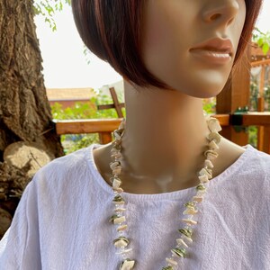 Vintage 70's Boho/Hippie, long drop shell necklace with Caribbean Triton pendant image 2