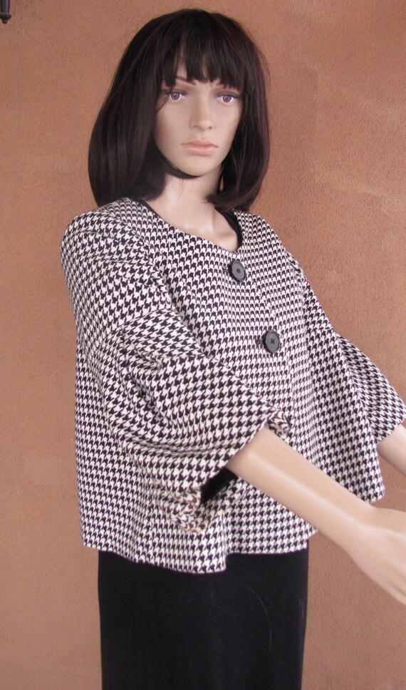 [ラッキーシュエトゥ]Hound Tooth Check Crop Double Jacket DR2A1B22578-01303-1.jpg?v=