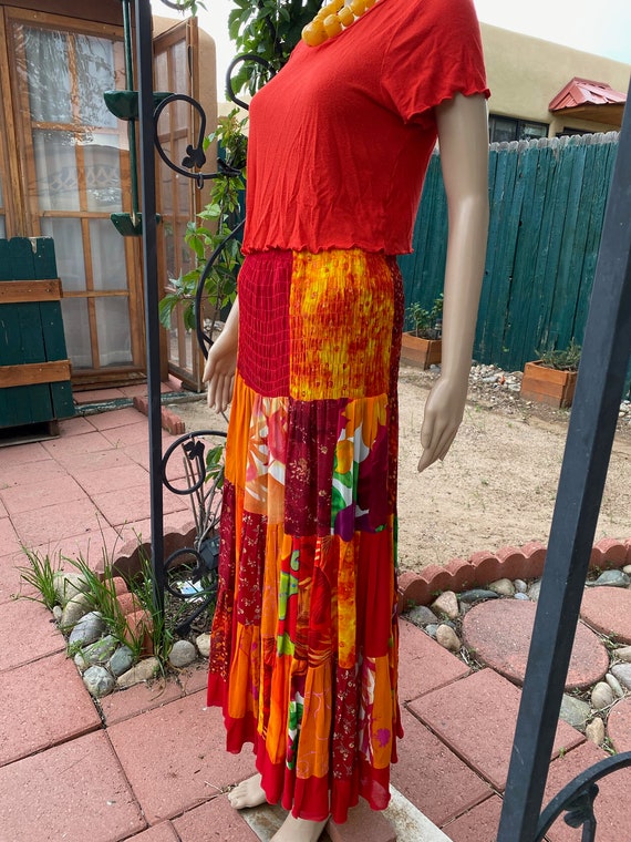 Boho/HIppie - Gypsy tiered skirt- Broomstick - So… - image 5