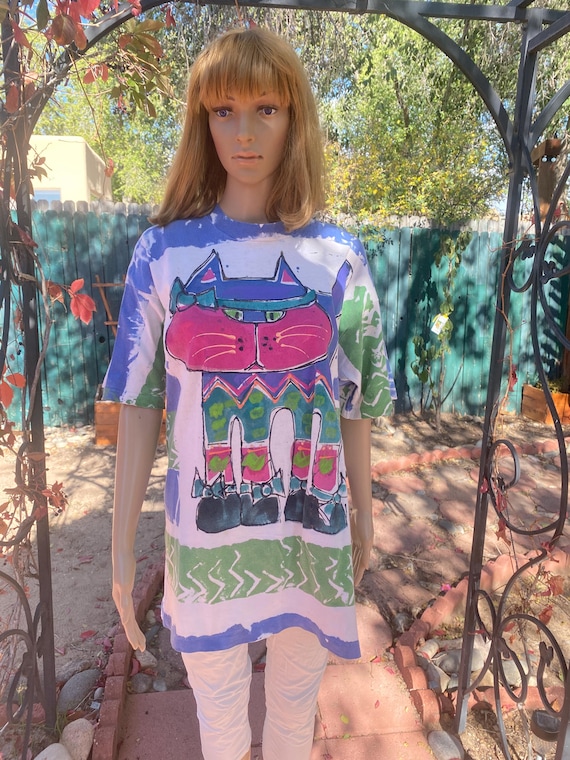 トップス 90s FRUIT OF THE LOOM \"CAT AEROBICS\" 90's FRUIT OF THE LOOM ''CAT AEROBICS'' プリントTシャツ
