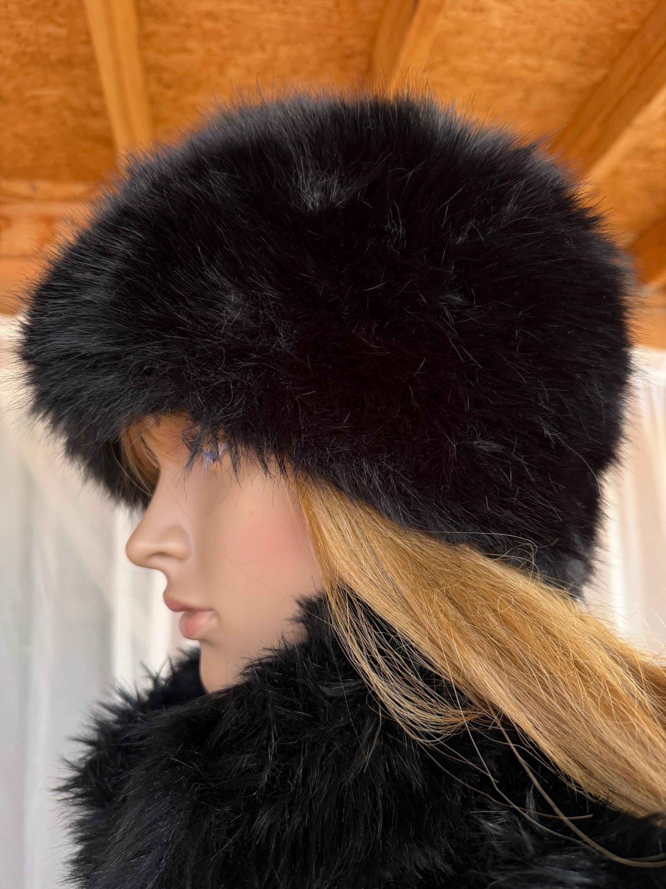 Black Faux Fur Russian Hat - Etsy