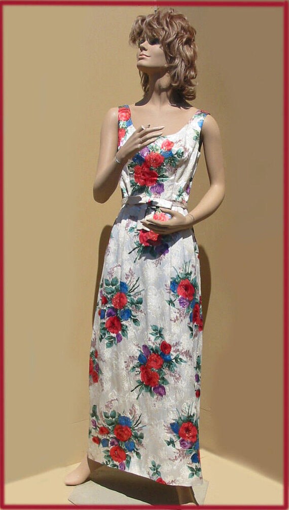 Vintage 70's brocade mini dress S main image 1