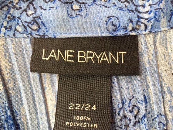 LANE BRYANT - Crinkled Blue, Black and Silver Blo… - image 10