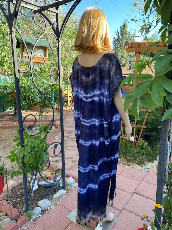 90s tie dye dress Vintage 90s Tie Dye Ruched Halter Dress (S)