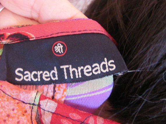 Patchwork Blouse: Multicolor Asymmetrical Hem, Si… - image 10