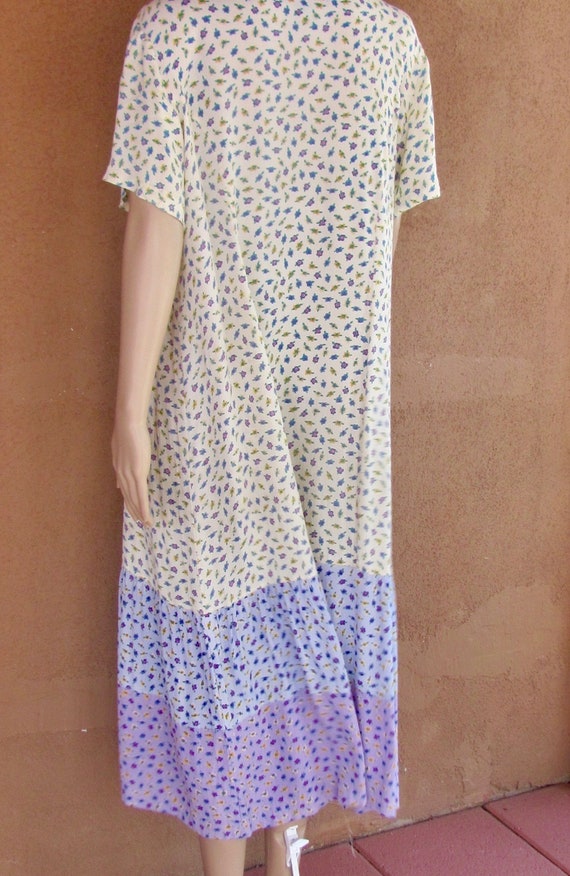 1990's - J.G Hook summer dress, short sleeves tri… - image 4