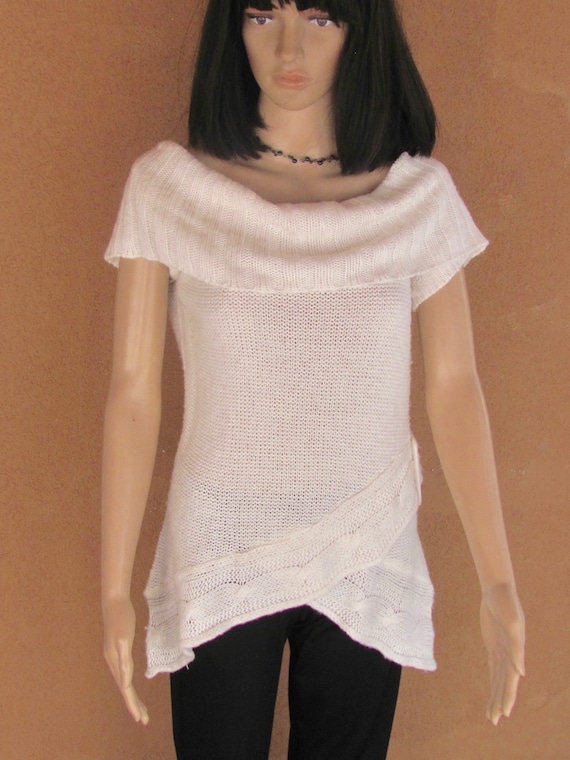 Allison Brittney - Vintage 90's fitted white  knit
