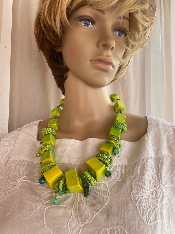 Vintage 70's/80/s - Funky Bright lime green " cand