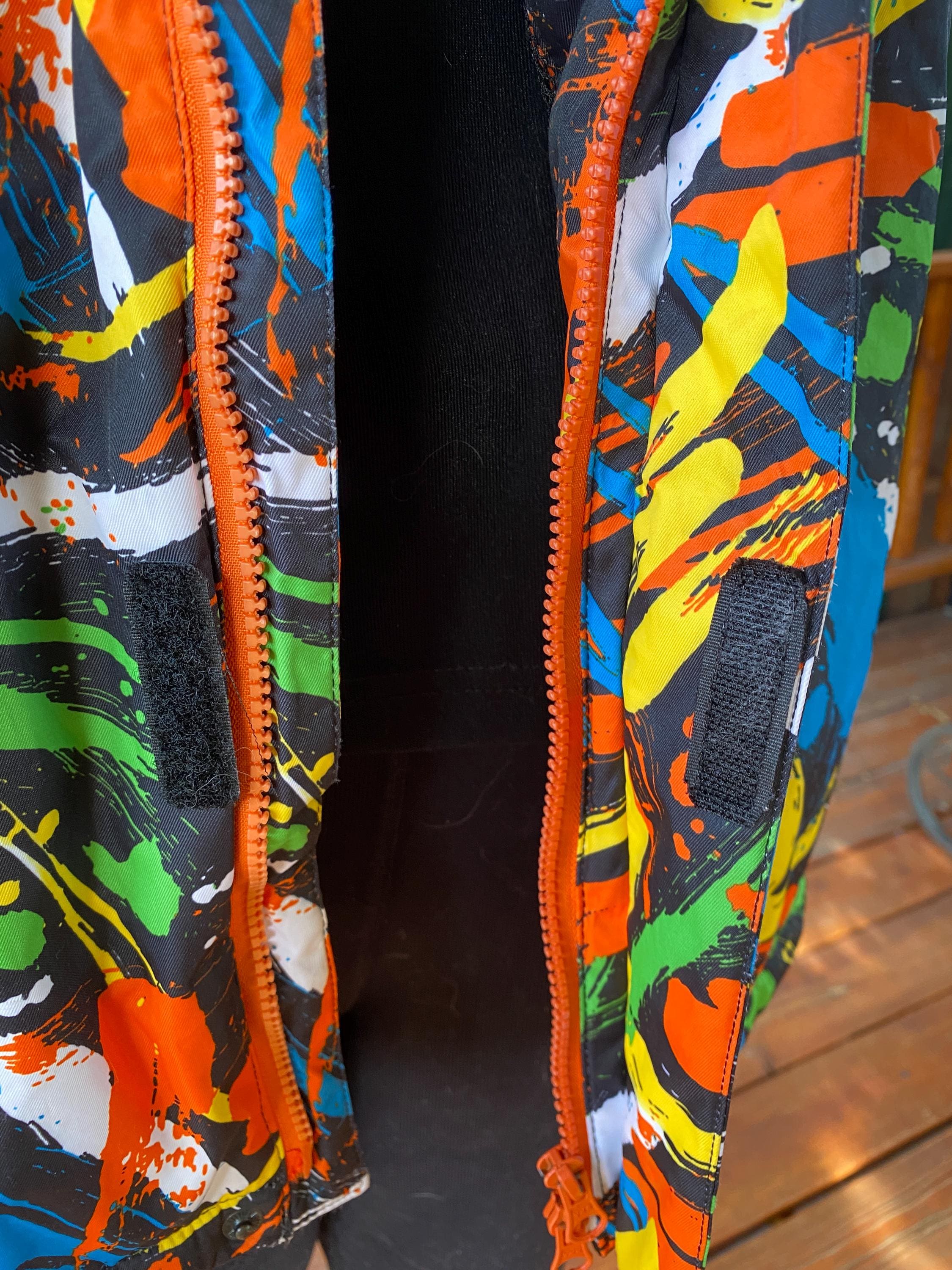 UNISEX Vintage Ski/snow Board Colorful Jacket. Breathable