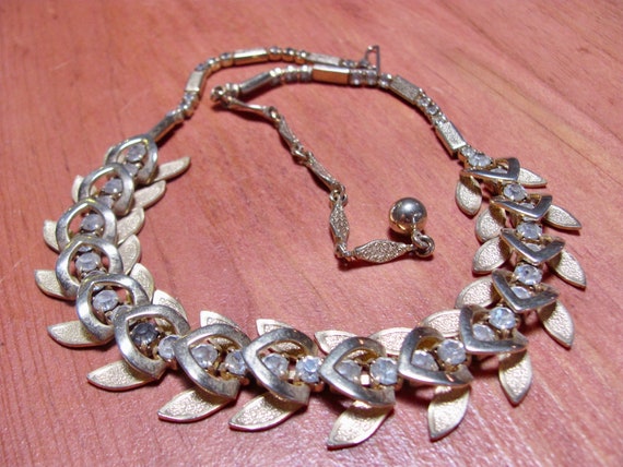 VINTAGE 1960s  - White rhinestones / Zirconia on … - image 1