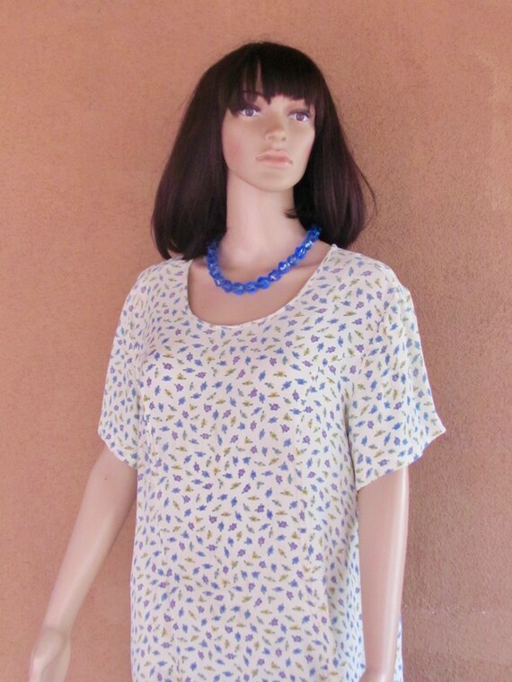 1990's - J.G Hook summer dress, short sleeves tri… - image 2