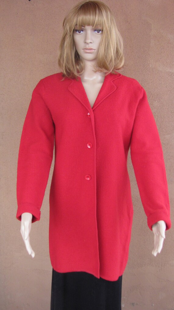 red short coat