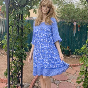 blue ginger dresses Women's Ginger Dress Ditsy, S at Rylee + Cru