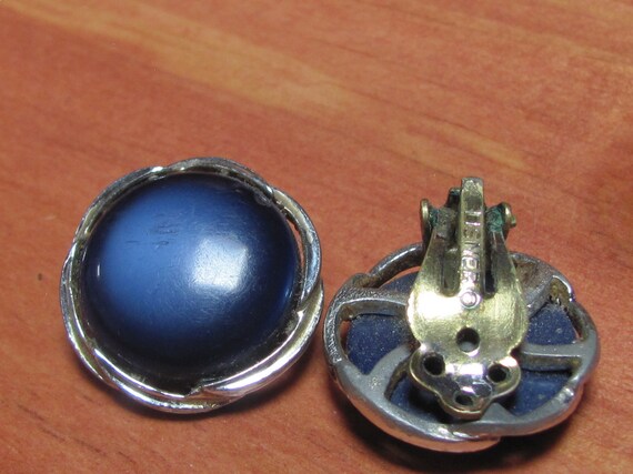 Vintage 50's -  LISNER Jewelry set * Navy blue th… - image 8