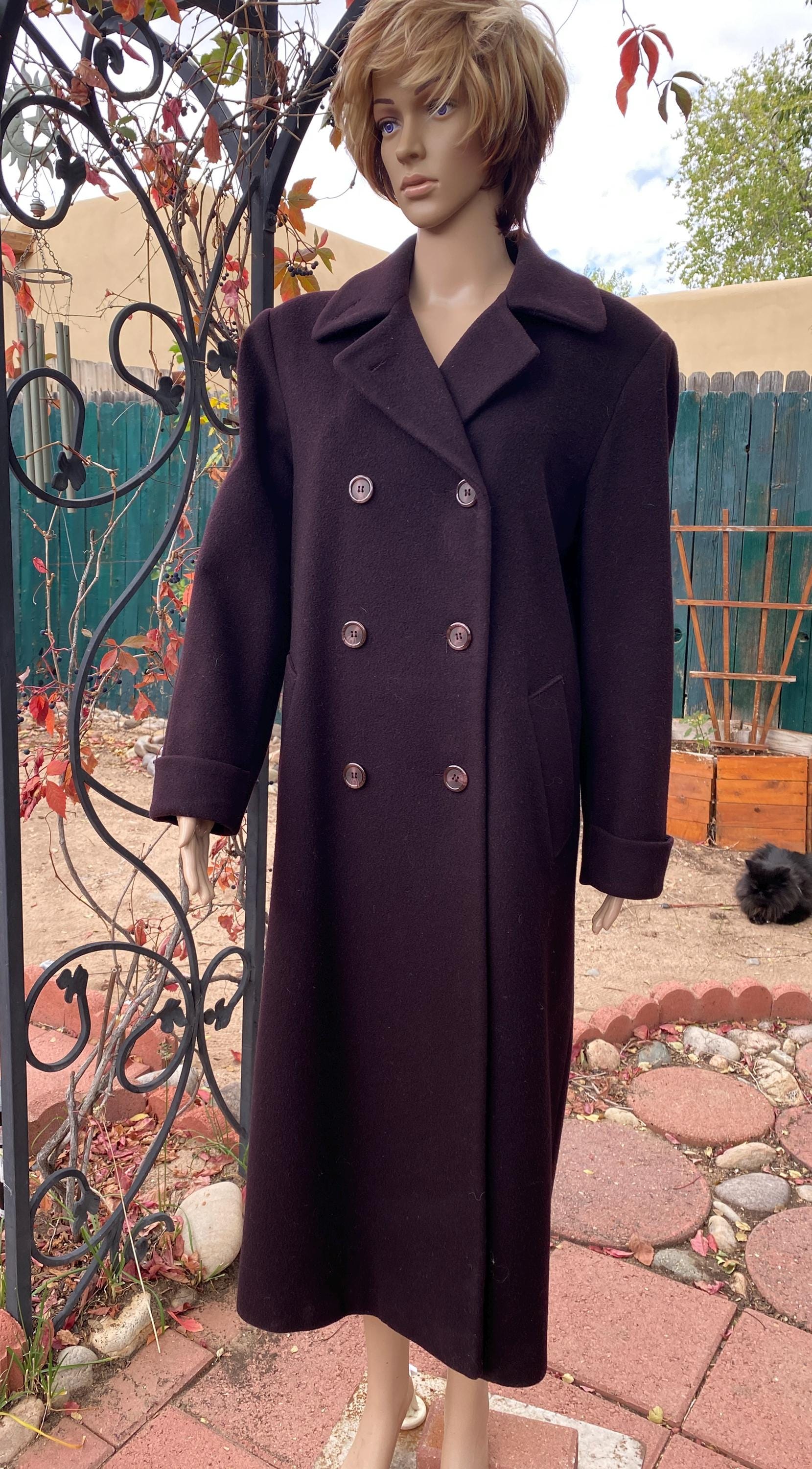 80s maxi wool long coat vintage mode