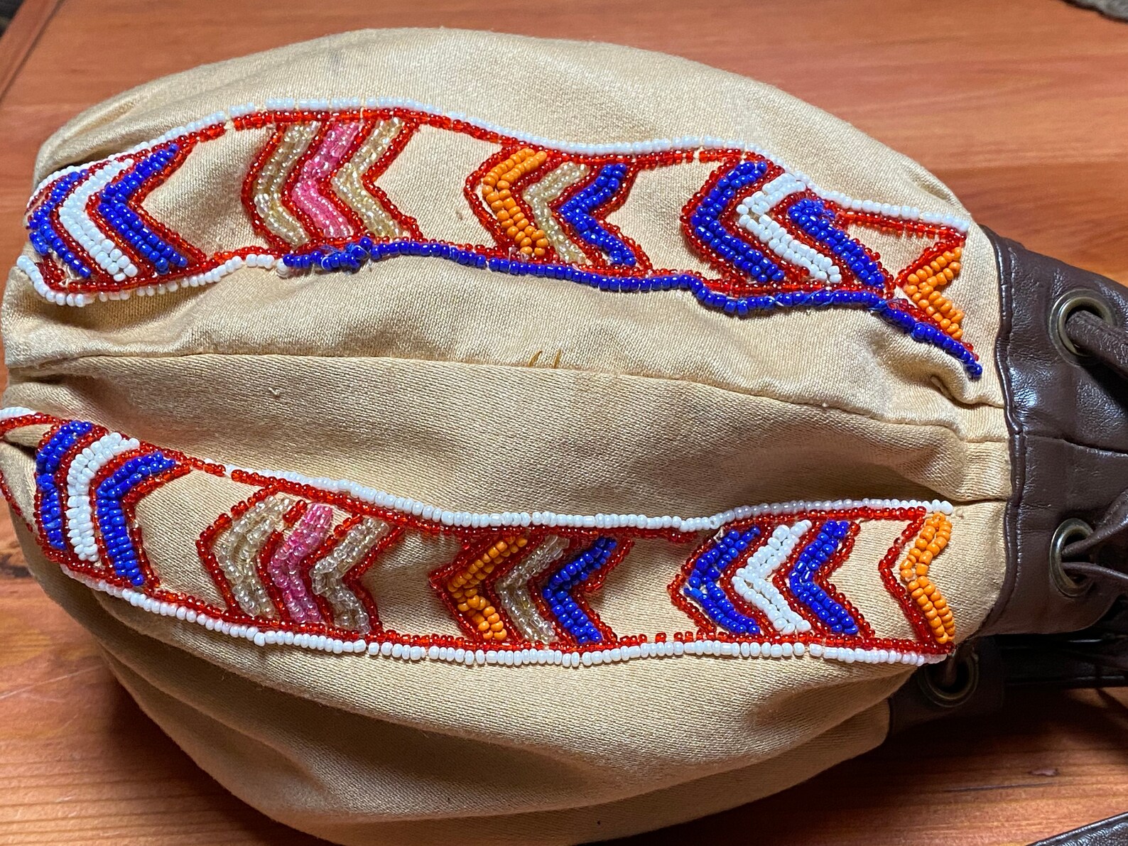 Native String Pouch Vintage 70's - Beaded Draw String Pouch Handbag/ Crossbody/ Shoulder ...