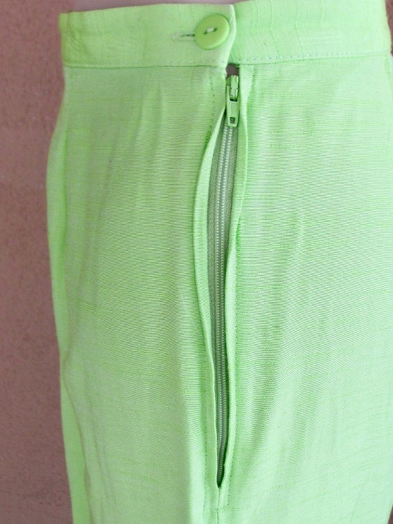 1950's style - Lime green cotton Capri / pedal pu… - image 3