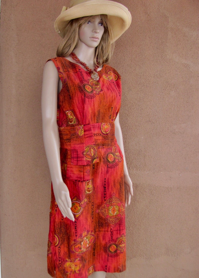 Bjs Hawaiian Vintage 60's Shift Dress 