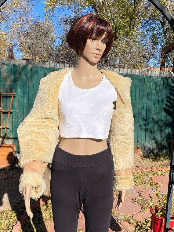 VINTAGE VERY SOFT camel color shammy/suede/fleece… - image 6