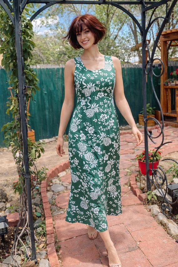 blue pineapple garden maxi dress Farm Rio Pineapple Garden Kaftan Maxi Dress