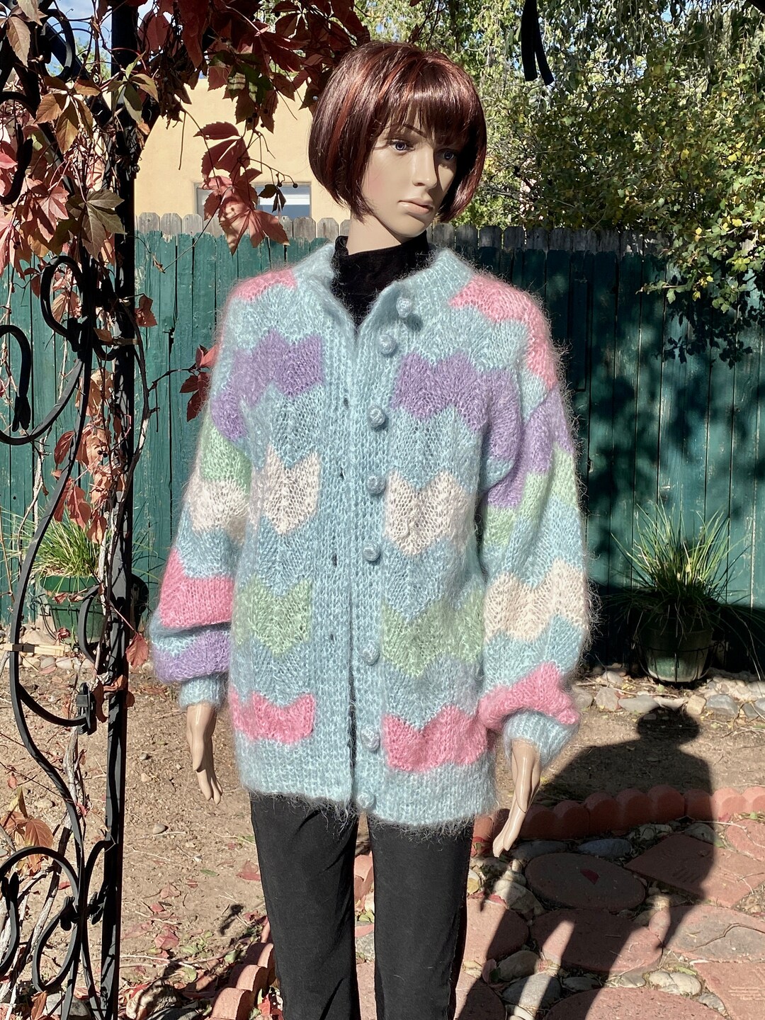 Mohair Cardigan - Hand Knit Sweater, Made in Ireland. Myra