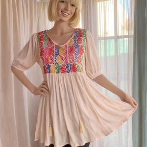 velzera embroidered tunic dress NicoBlu Amara Long Tunic Dress in Crystal Blossom Embroidery 6 main image 0