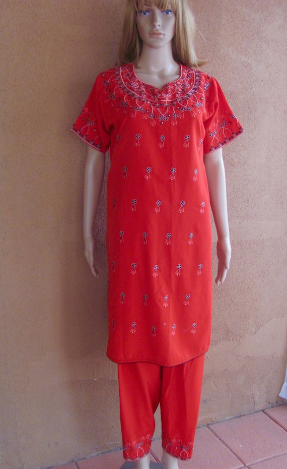Red Bandhani Kurti – Dressline Fashion