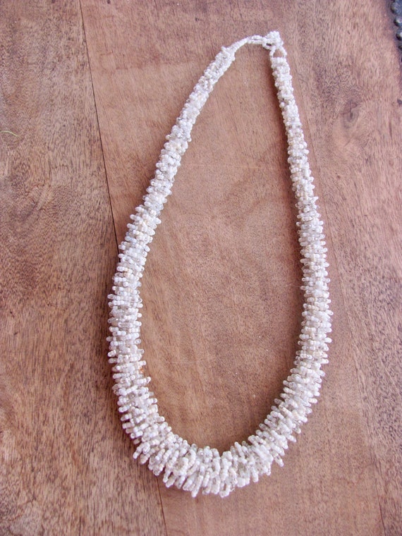 Amazing statement necklace, thick beaded, rope st… - image 4