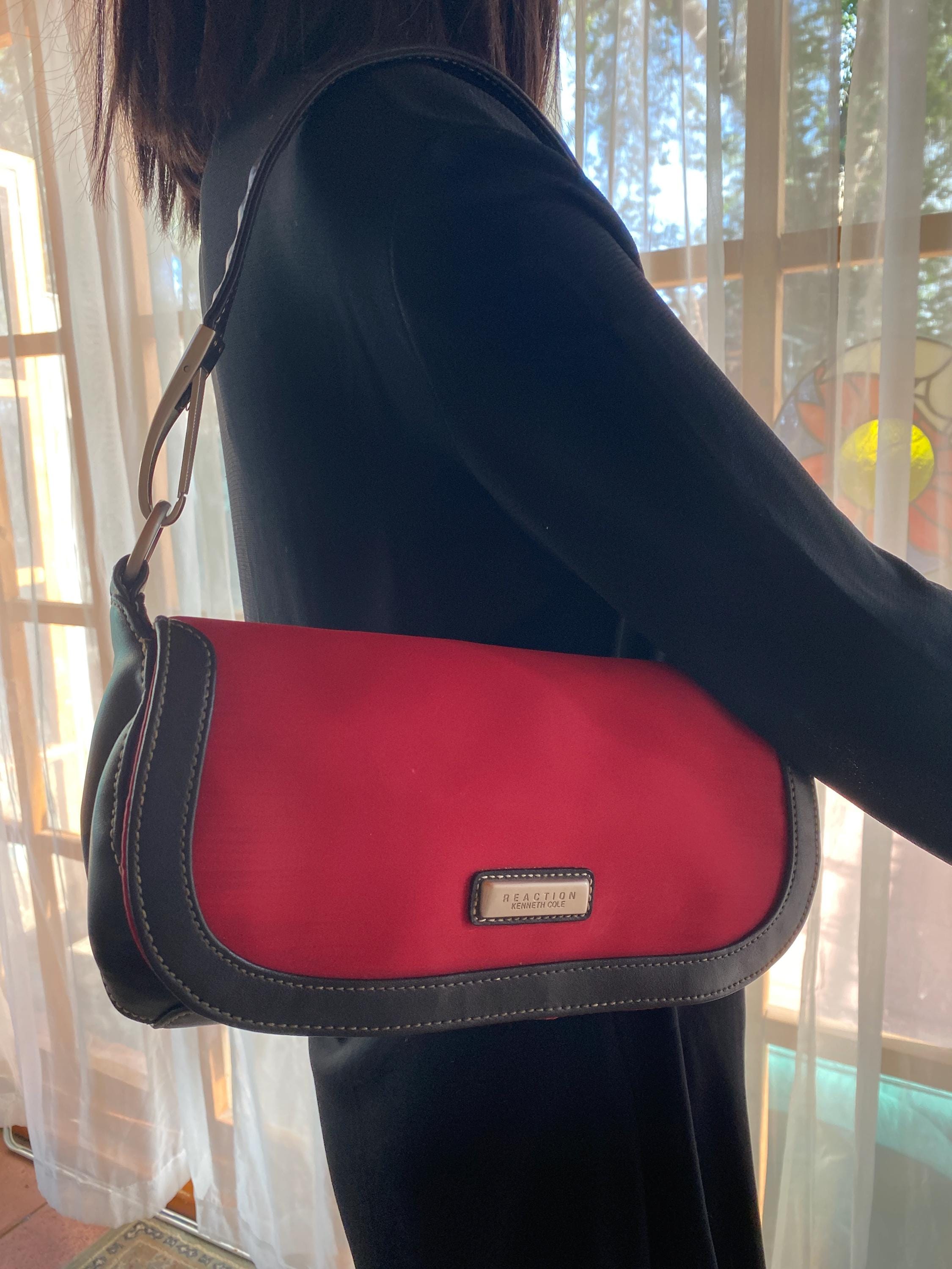 Sac Cabas Kenneth Cole Reaction En Cuir Vert - Grand Format, Bandoulière 7 Pouces, Occasion Très Bon État
