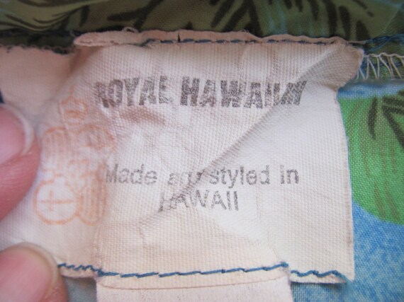 Vintage 60's - Hawaiian nylon angel sleeves blue … - image 9