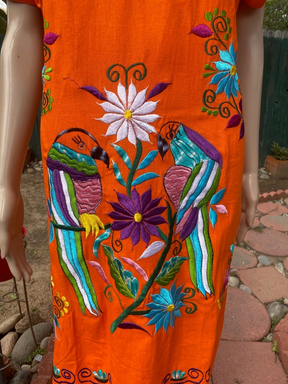 Traditional  YUCATAN Mexican cotton dress, heavil… - image 2