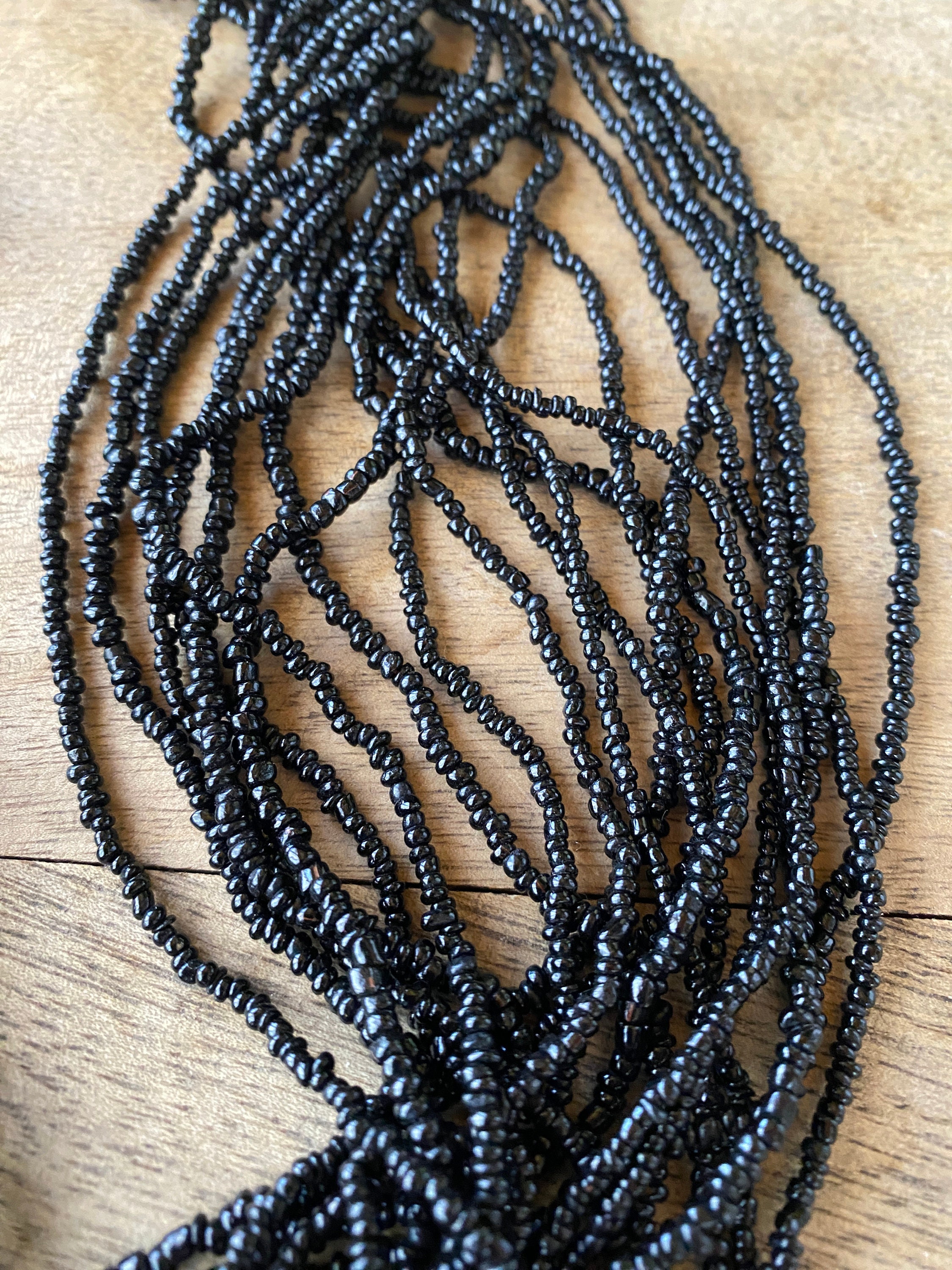 Black Multi Strands Heishi Beads Necklace Set Southwestern 