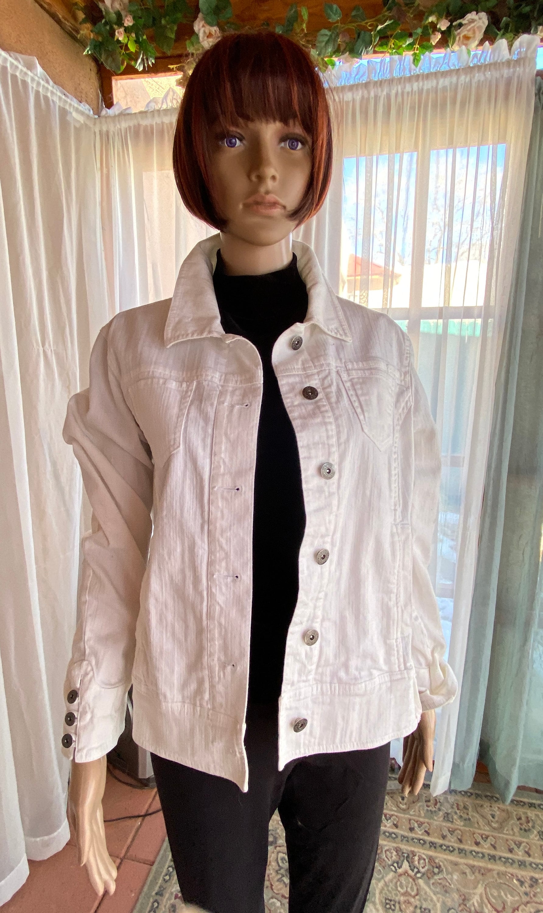 Chicos white jean jacket online