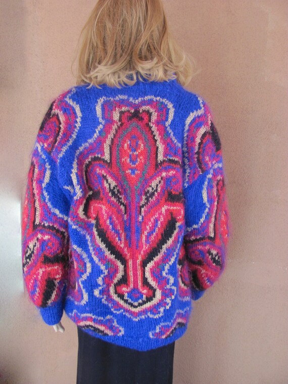 Vintage 80's - Awesome Mohair Pull Over Sweater w… - image 5