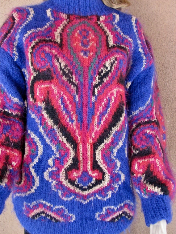 Vintage 80's - Awesome Mohair Pull Over Sweater w… - image 9