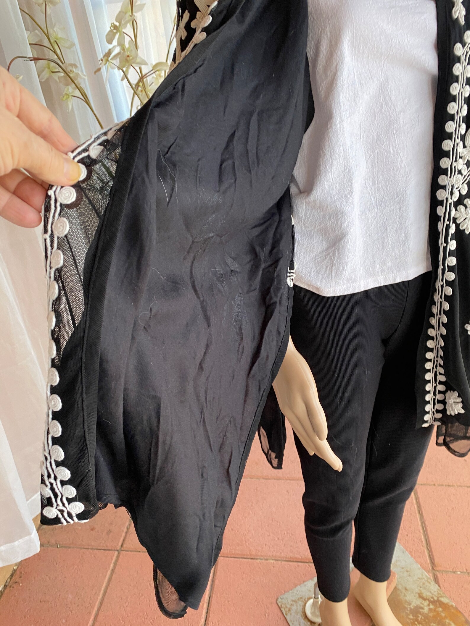 Gauze Button Up Vest main image 1