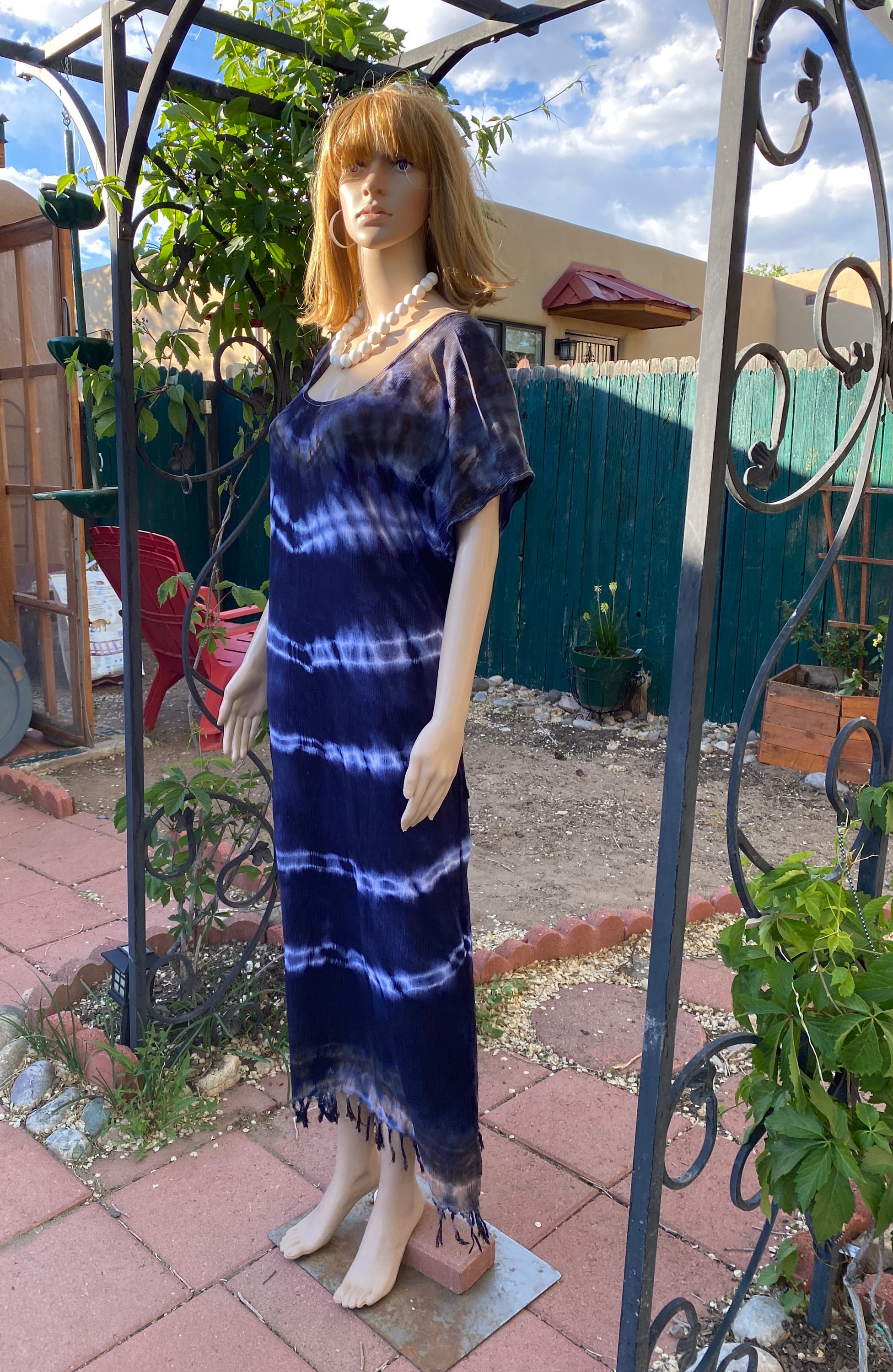 old navy blue tie dye dress Old navy women's blue tie dye short sleeve shirt dress size xl