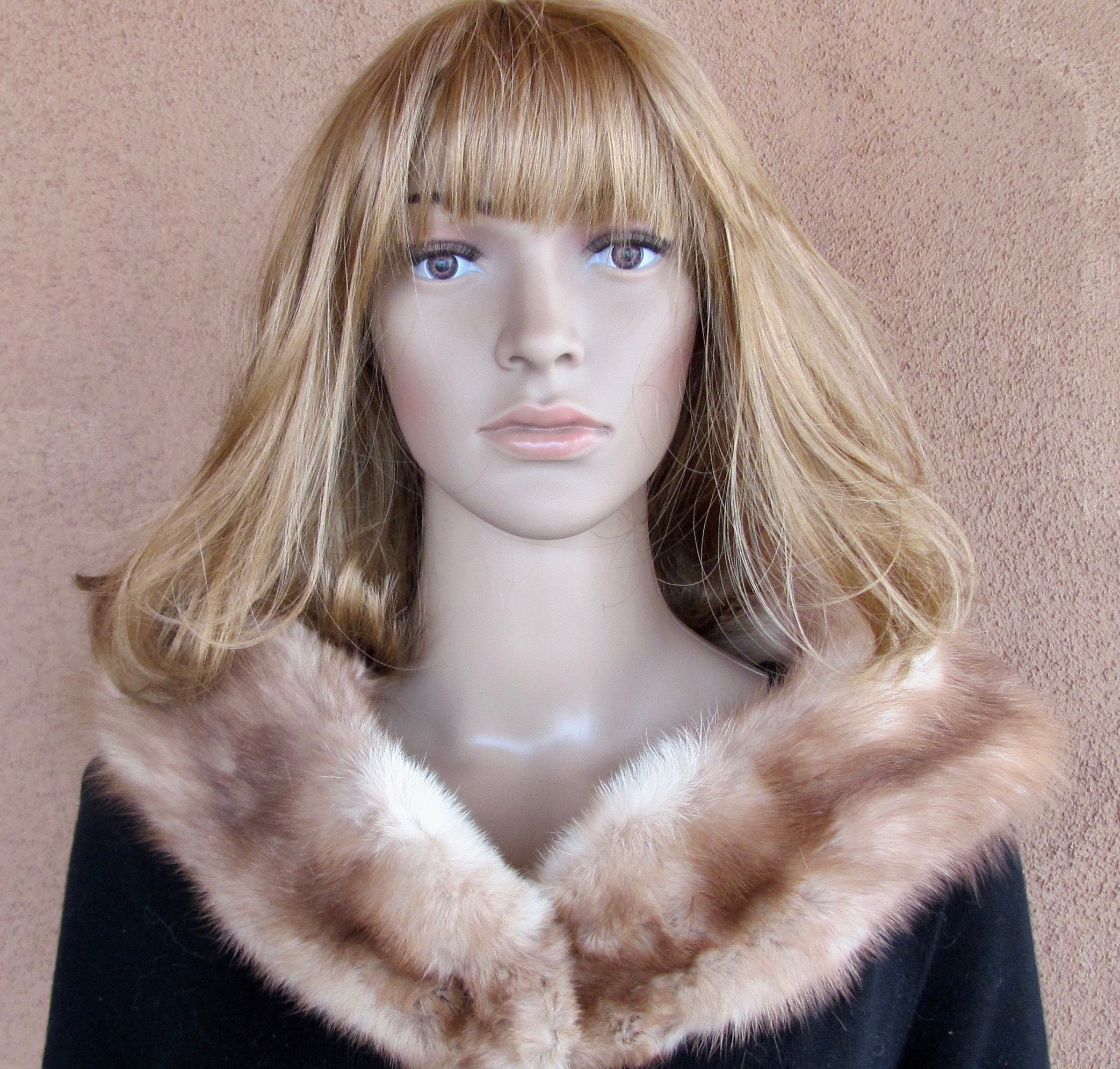 Vintage 50 's - Gorgeous Sable/Canadian Marten Fur Collar with Clips