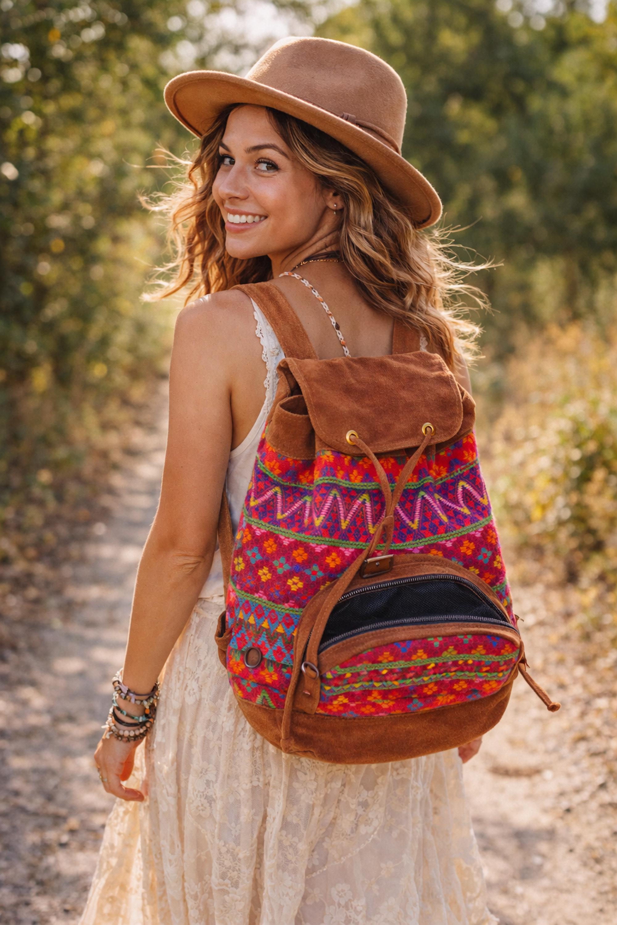 HUIPIL Small Back Pack - Drawstring With Suede Material and  display picture 2